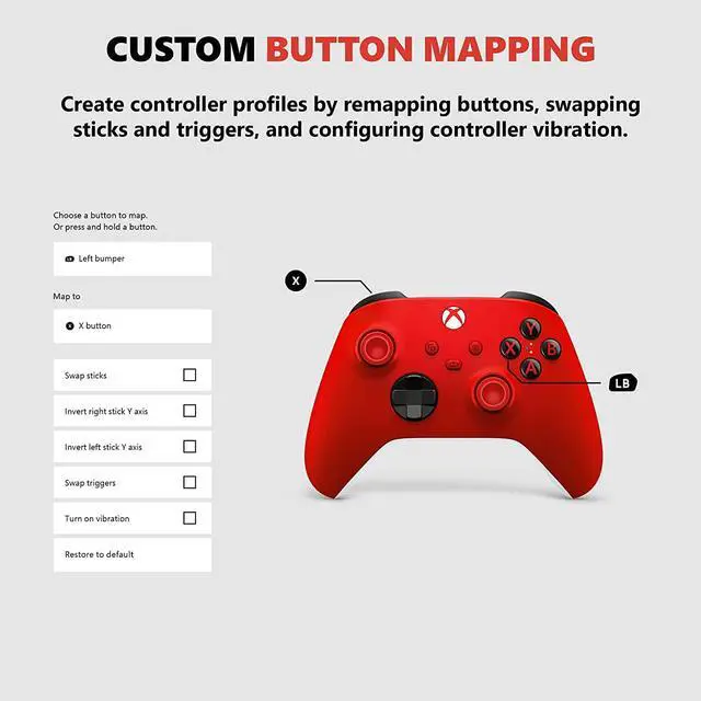 Alt view image 6 of 7 - Xbox Wireless Controller - Pulse Red (Xbox Series X)