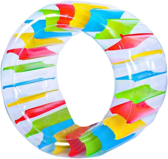 Main image of Inflatable Water Wheel Pool Float, 40" Colorful Roller Float for Kids Pool Toys