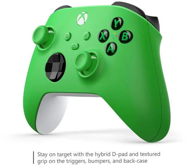 Alt view image 2 of 6 - Xbox Core Wireless Gaming Controller  Velocity Green Series X|S, One, Windows PC, Android, and iOS