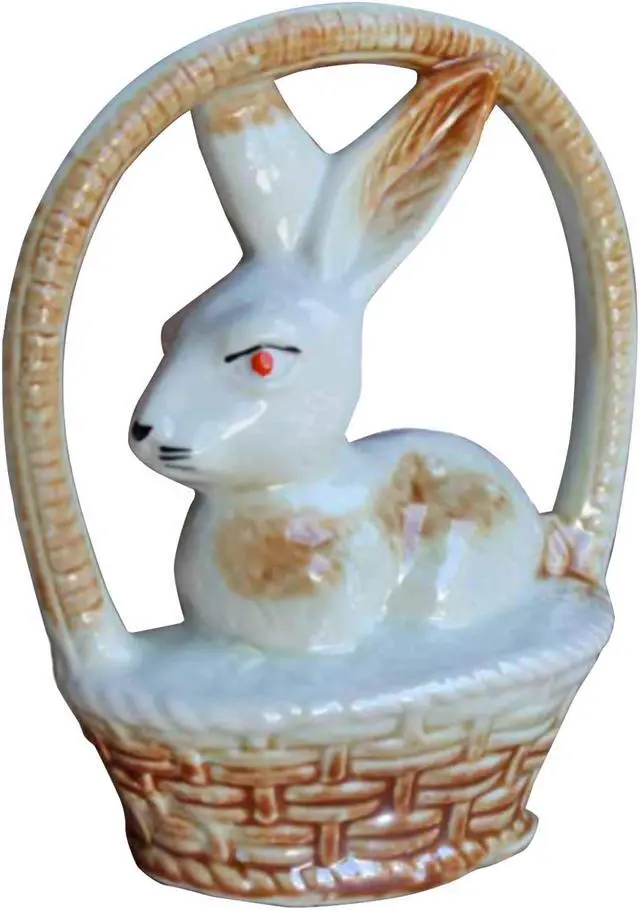Alt view image 2 of 10 - Porcelain Figure Figurine Glossy Finish Decorative Collectable 6.25 High - Bunny