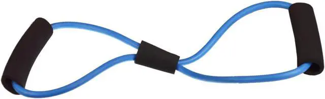 Alt view image 2 of 7 - Rubber Exercise Pull Rope Resistance Bands Elastic Yoga Fitness Equipment, Black/Blue