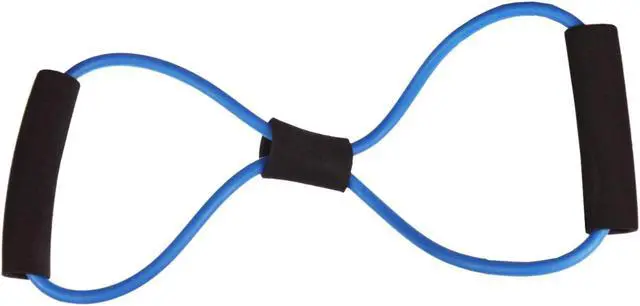 Main image of Rubber Exercise Pull Rope Resistance Bands Elastic Yoga Fitness Equipment, Black/Blue