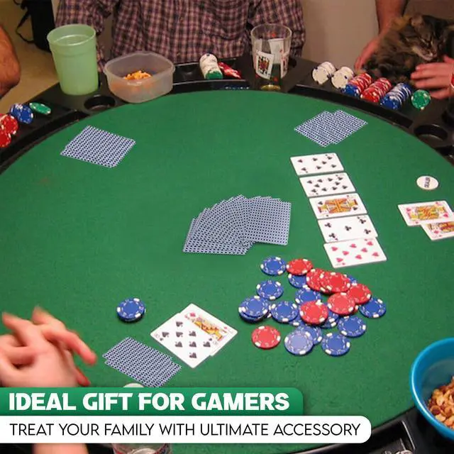 Alt view image 5 of 7 - Poker Card Games Green Felt Fitted Round Cloth Cover Fits to 36" to 42" Table