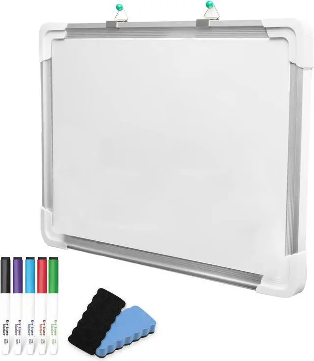Main image of Dry Erase Board for Wall, 15"x12" Hanging Whiteboard with Double-Sided Lap Board