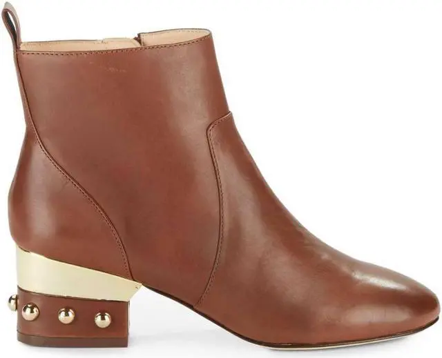 Alt view image 4 of 7 - Isa Tapia Women's Hardy Calf Leather Low Block Heel Ankle Boots - Cognac, Size 38