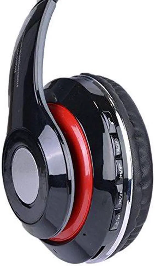 Alt view image 7 of 7 - Bluetooth Wireless with Mic FM Tuner Memory Card Slot Over Ear Headset Headphone