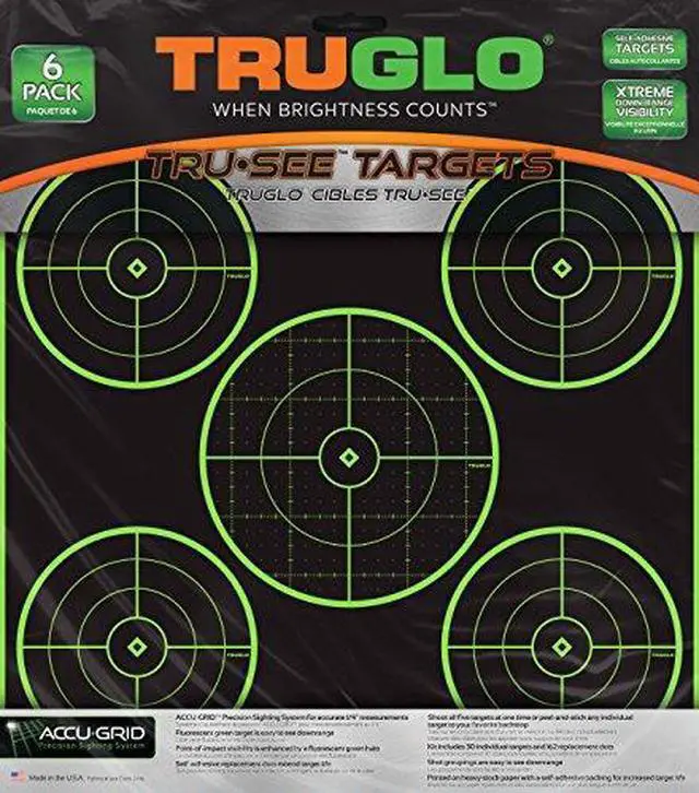 Alt view image 4 of 6 - TRUGLO TG11A6 TRUGLO TRU-SEE REACTIVE TARGET 5 BULL 6-PACK