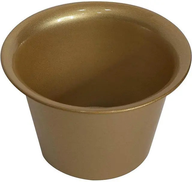 Alt view image 2 of 7 - Metal Square Flower Plant Pot with Stand 6" Indoor Modern Planter Pot - Gold