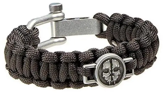 Alt view image 5 of 5 - Call of Duty Ghosts Tactical Versatile Paracord Strap Bracelet - Black 30 Pack