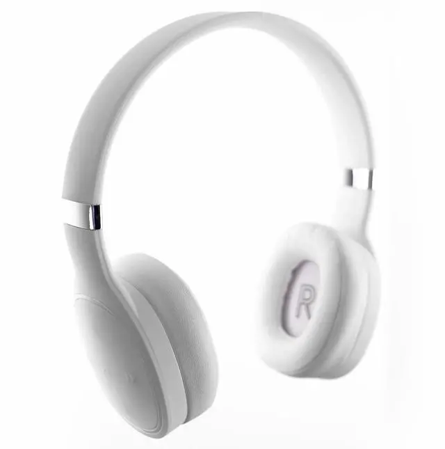 Alt view image 3 of 3 - Bluetooth Deep Bass Over-Ear Hi-Fi Wireless Headphones w/ Built-In Mic, White