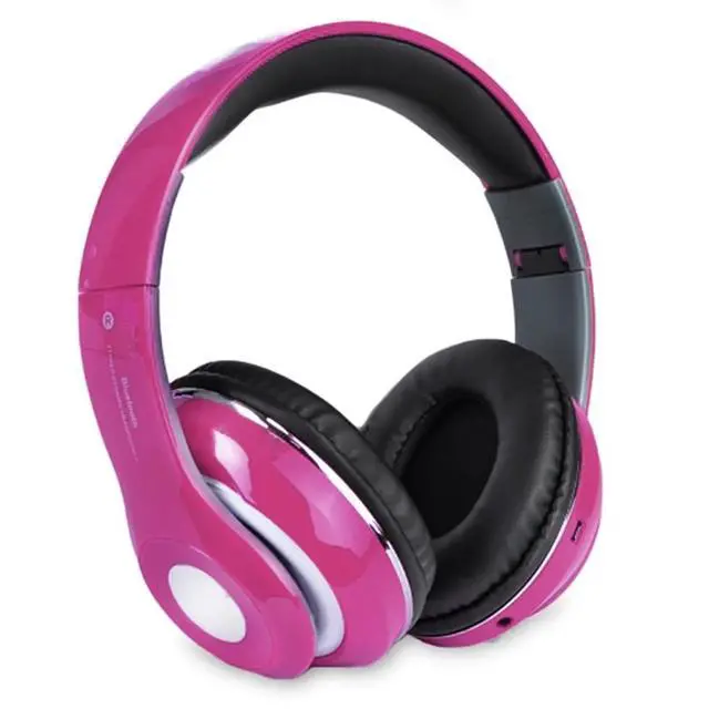 Alt view image 6 of 6 - Bluetooth Wireless with Mic FM Tuner Memory Card Slot Over Ear Headset Headphone