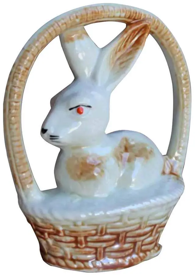 Alt view image 10 of 10 - Porcelain Figure Figurine Glossy Finish Decorative Collectable 6.25 High - Bunny