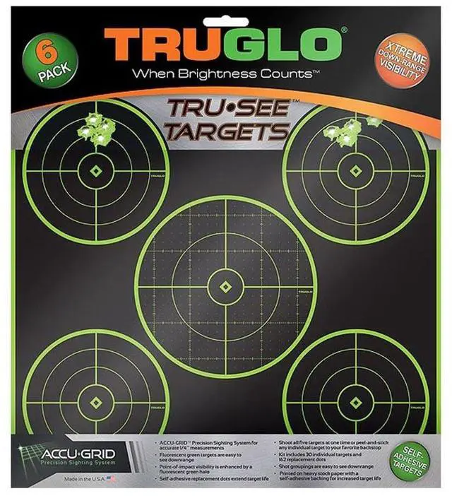 Alt view image 3 of 6 - TRUGLO TG11A6 TRUGLO TRU-SEE REACTIVE TARGET 5 BULL 6-PACK