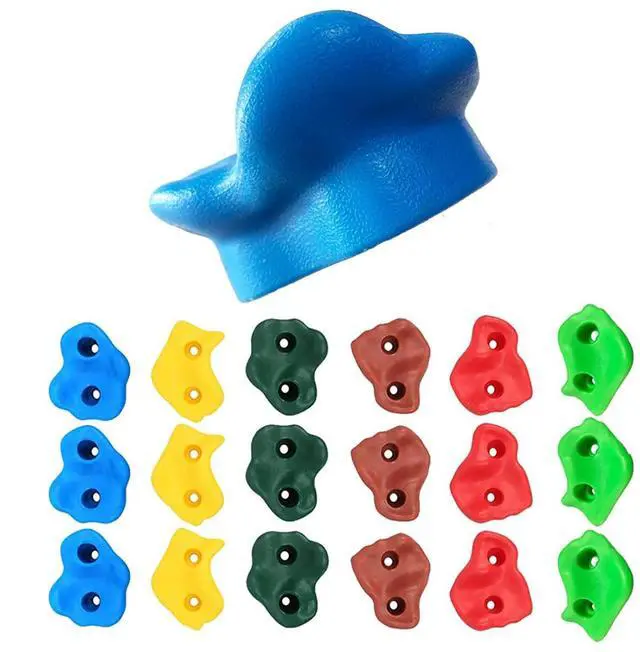 Alt view image 7 of 7 - 18 Ninja Tree Climbing Holds with 6 Ratchet Straps for Kids Outdoor Toy Training