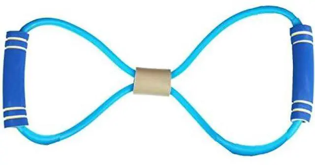 Alt view image 4 of 7 - Rubber Exercise Pull Rope Resistance Bands Elastic Yoga Fitness Equipment, Blue/Blue