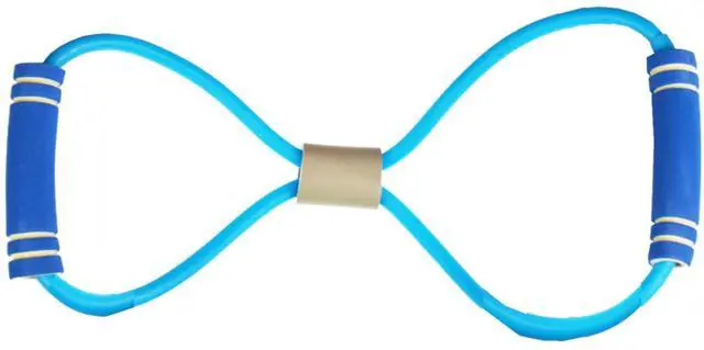 Main image of Rubber Exercise Pull Rope Resistance Bands Elastic Yoga Fitness Equipment, Blue/Blue