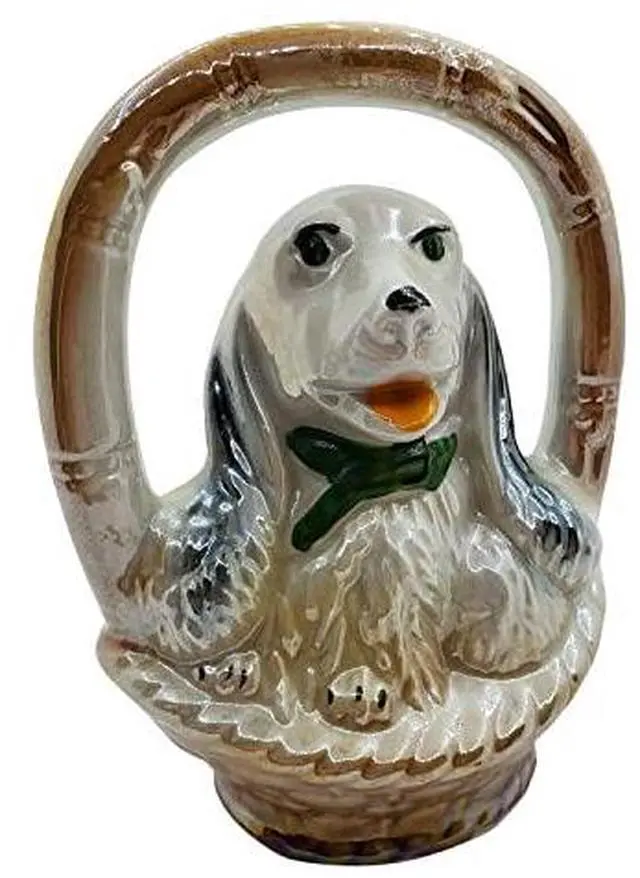 Alt view image 2 of 4 - Porcelain Figure Figurine Glossy Finish Decorative Collectable 6.25 High - Dog