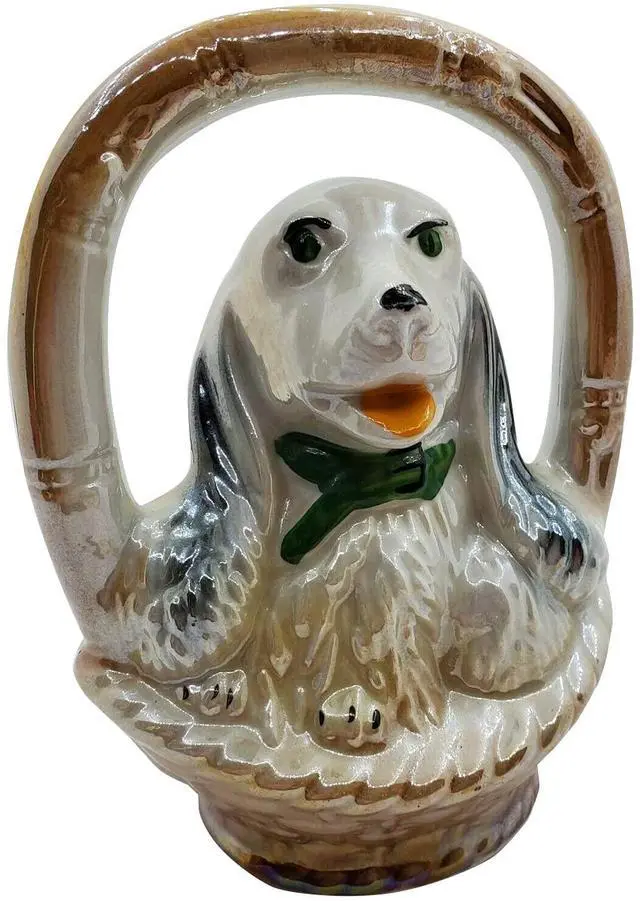 Alt view image 3 of 4 - Porcelain Figure Figurine Glossy Finish Decorative Collectable 6.25 High - Dog