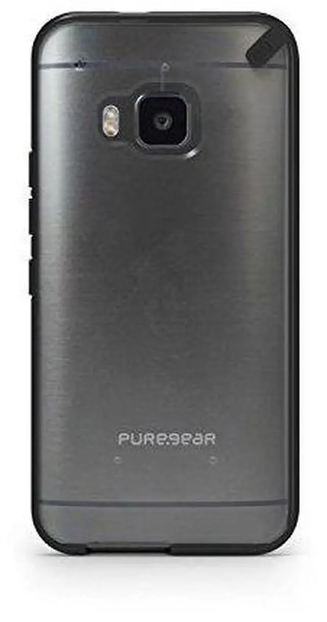 Alt view image 2 of 4 - PureGear Slim Shell Protective Cell Phone Clear Durable Case Cover Black HTC One