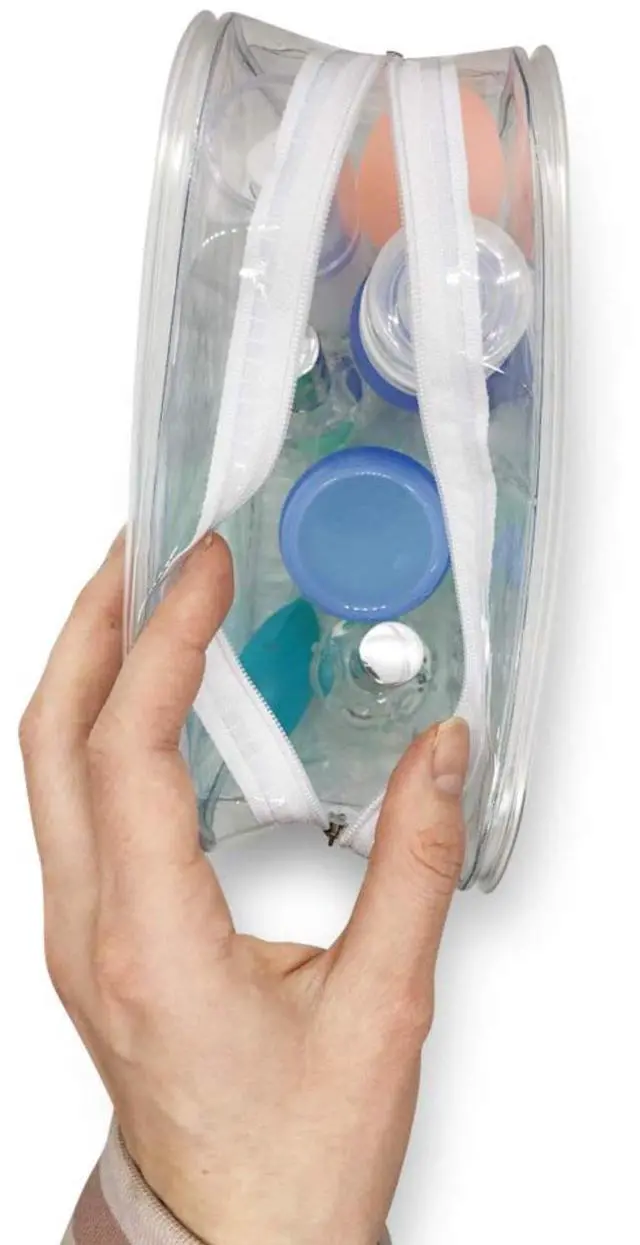 Alt view image 3 of 7 - Travel Home Toiletry Makeup Cosmetic Organizer Clear Padded Pouch Case Bag