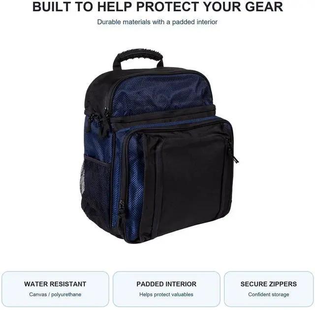 Alt view image 4 of 6 - 16" Men Student Travel Laptop Backpack Lightweight Waterproof CarryOn Black