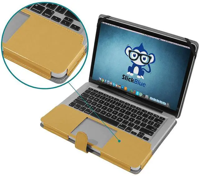 Alt view image 3 of 5 - Slickblue Leatherette Clip-On Shell Case For 13" Macbook Pro - Champagne Gold