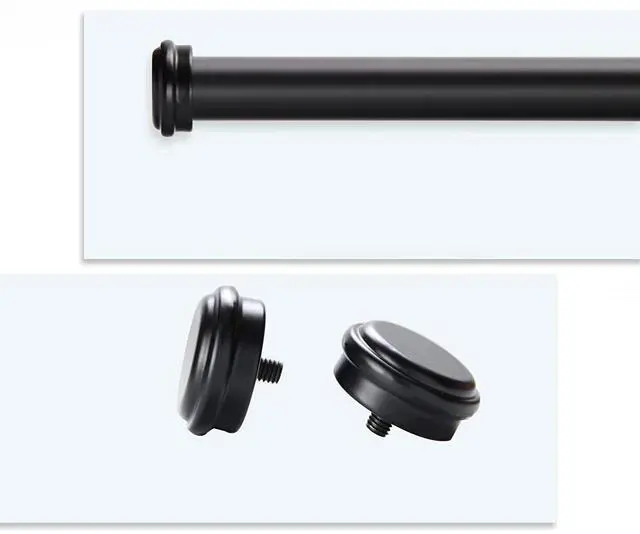 Alt view image 3 of 7 - 1 Inch Curtain Rods, For Windows Indoor/Outdoor Adjustable Heavy Duty 144-168