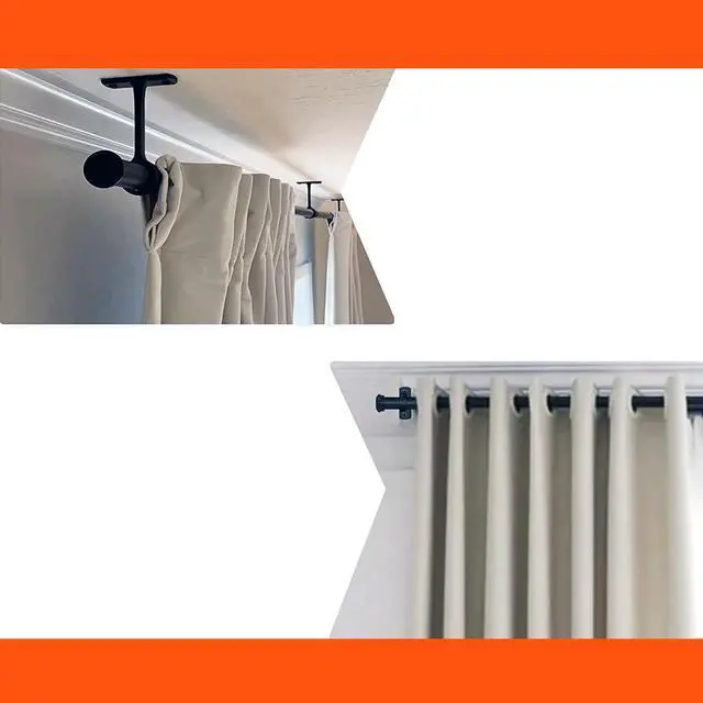 Alt view image 6 of 7 - 1 Inch Curtain Rods, For Windows Indoor/Outdoor Adjustable Heavy Duty 144-168