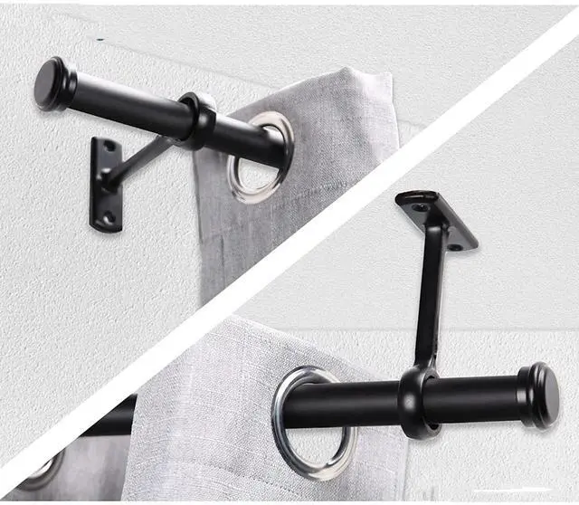 Alt view image 4 of 7 - 1 Inch Curtain Rods, For Windows Indoor/Outdoor Adjustable Heavy Duty 144-168
