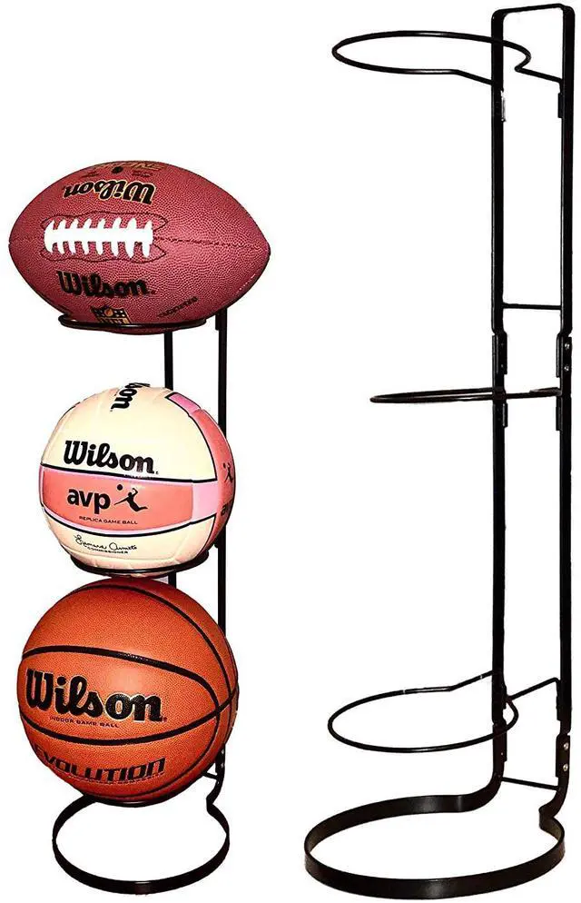 Main image of Sports Ball Organizer Storage Holder Rack Display with 3-Tier for Gym, Garage
