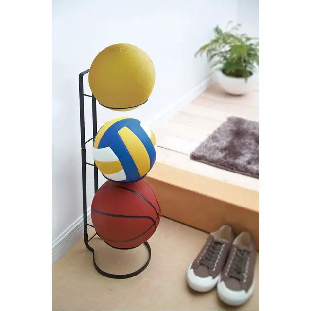 Alt view image 3 of 7 - Sports Ball Organizer Storage Holder Rack Display with 3-Tier for Gym, Garage