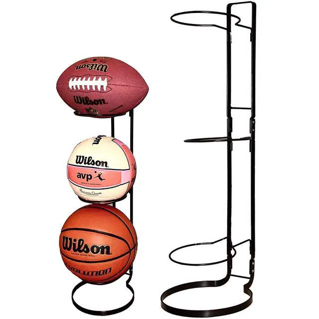 Alt view image 6 of 7 - Sports Ball Organizer Storage Holder Rack Display with 3-Tier for Gym, Garage
