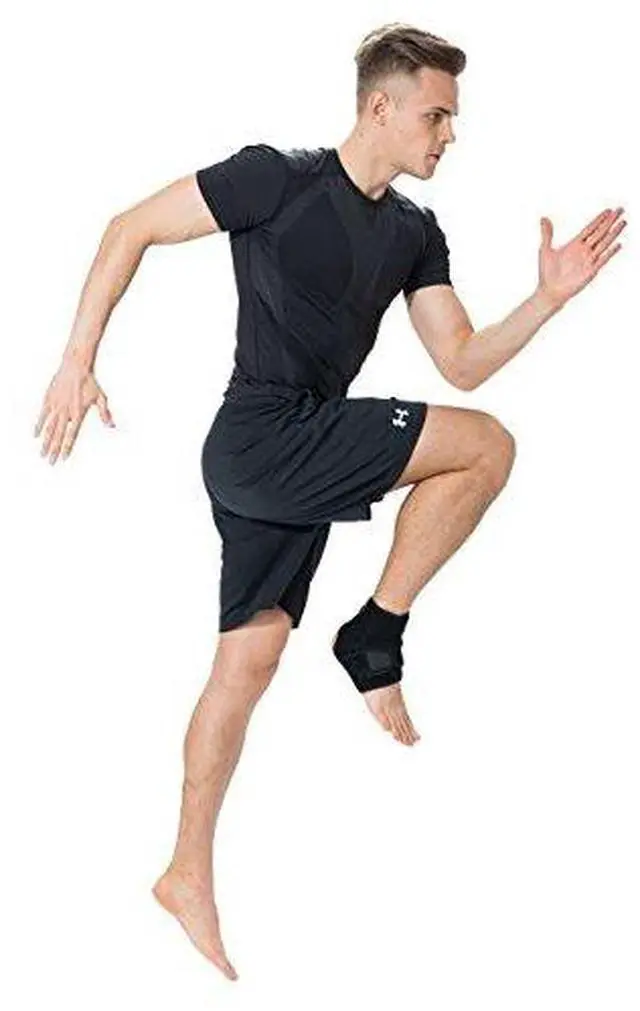 Alt view image 4 of 7 - Two Foot Compression Ankle Sleeves & Breathable Pain Relief Support Wrap Brace