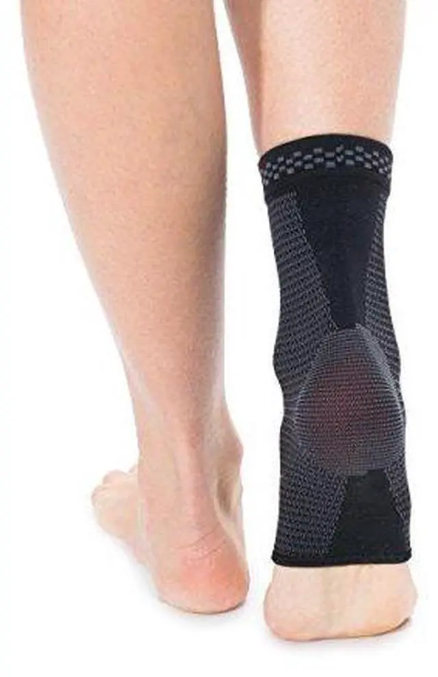 Alt view image 3 of 7 - Two Foot Compression Ankle Sleeves & Breathable Pain Relief Support Wrap Brace