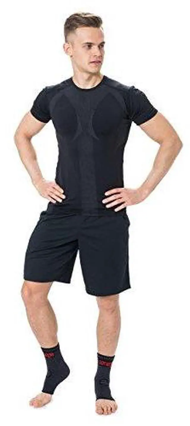 Alt view image 5 of 7 - Two Foot Compression Ankle Sleeves & Breathable Pain Relief Support Wrap Brace