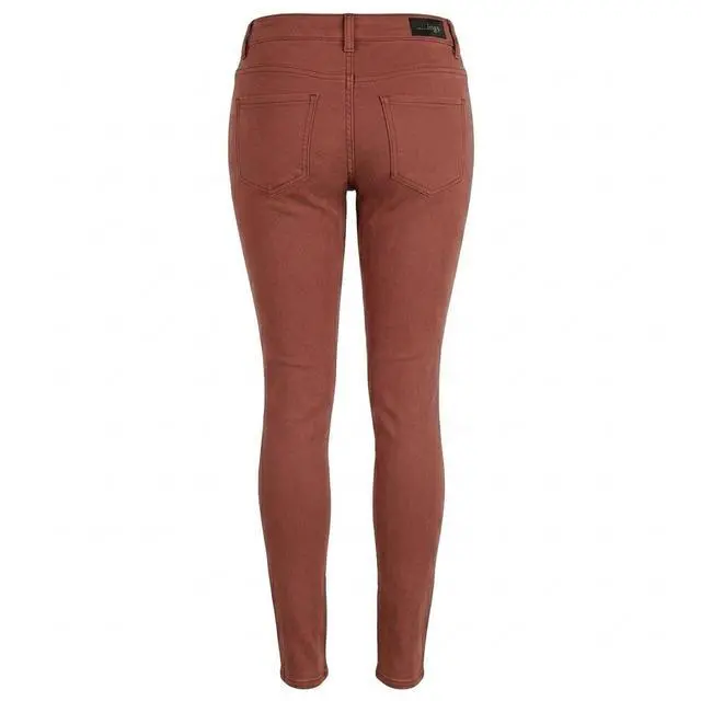 Alt view image 2 of 2 - La Bijou 611S Ultra Stretch Skinny Pants Jeggings for Women Juniors - Rust, M