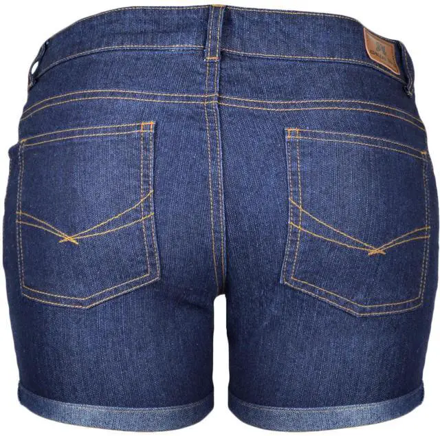 Alt view image 2 of 5 - Altatac Skinny Designer Fashion Stretch Denim Jean Shorts for Girls - Medium Blue, Size 3