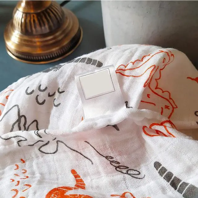 Alt view image 5 of 5 - Premium Cotton Muslin Baby Swaddle 100% Soft Breathable Wrap Receiving 2 Pack