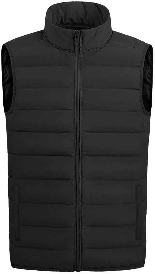Main image of Men's Full Zip Warm Outerwear Puffer Vest Jacket, BSY18 Black, M