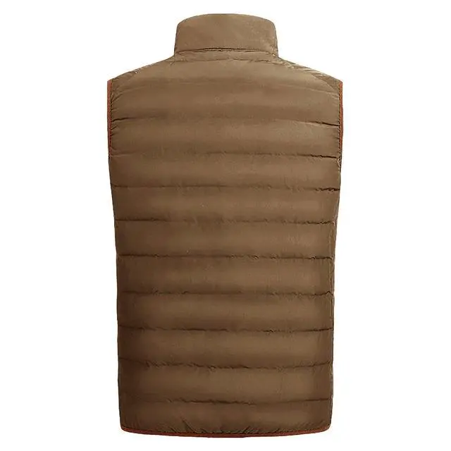 Alt view image 2 of 7 - Men's Full Zip Warm Outerwear Puffer Vest Jacket, BSY4 Brown, XL