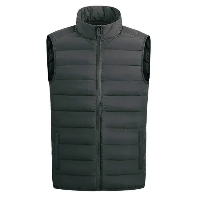 Alt view image 5 of 7 - Men's Full Zip Warm Outerwear Puffer Vest Jacket, GSY3 Charcoal, M