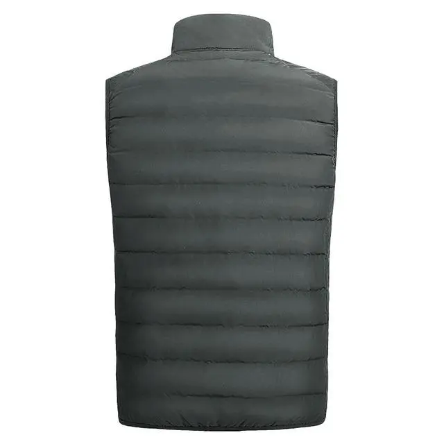 Alt view image 2 of 7 - Men's Full Zip Warm Outerwear Puffer Vest Jacket, GSY3 Charcoal, M