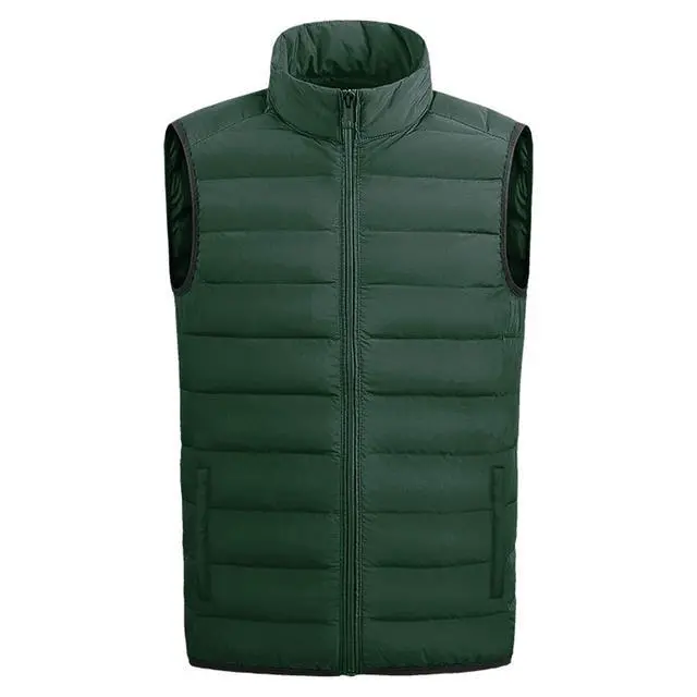 Alt view image 5 of 7 - Men's Full Zip Warm Outerwear Puffer Vest Jacket, GSY6 Green, XL