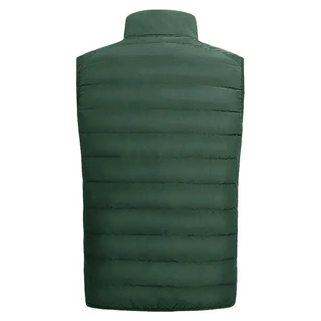Alt view image 2 of 7 - Men's Full Zip Warm Outerwear Puffer Vest Jacket, GSY6 Green, XL