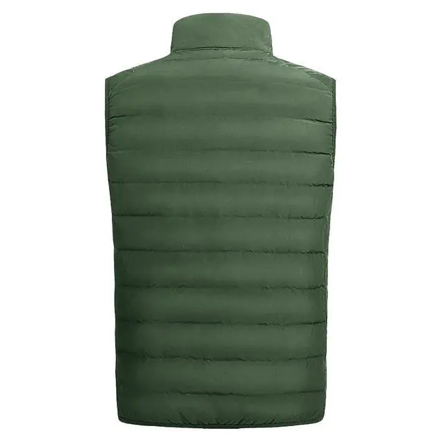 Alt view image 2 of 7 - Men's Full Zip Warm Outerwear Puffer Vest Jacket, GSY8 Green, 2XL