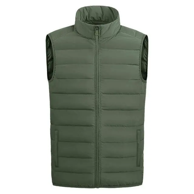Alt view image 5 of 7 - Men's Full Zip Warm Outerwear Puffer Vest Jacket, GSY8 Green, 2XL