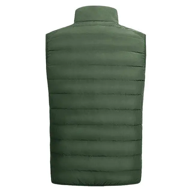 Alt view image 6 of 7 - Men's Full Zip Warm Outerwear Puffer Vest Jacket, GSY8 Green, 2XL