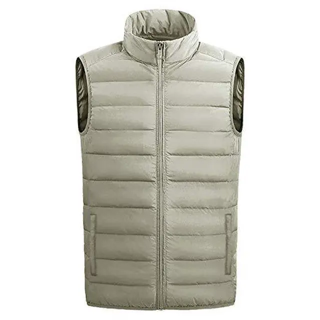 Alt view image 4 of 7 - Men's Full Zip Warm Outerwear Puffer Vest Jacket SSY19 Off White M