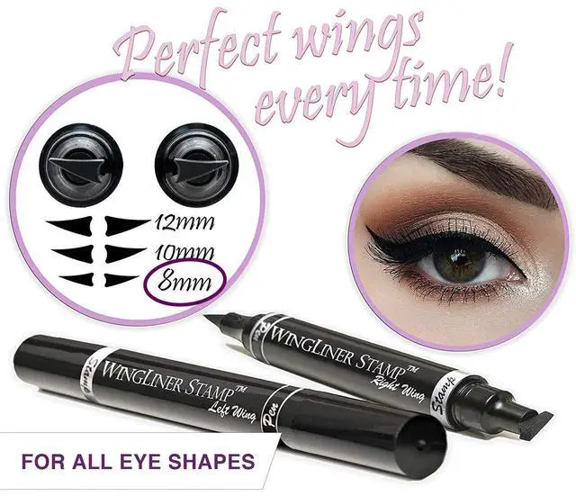 Alt view image 4 of 5 - Wing liner Eyeliner Waterproof Makeup, Smudgeproof, 2 Pk Long Lasting, 8mm Mini
