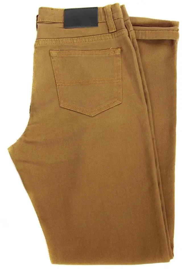 Alt view image 5 of 7 - Alta Designer Fashion Mens Slim Fit Skinny Denim Jeans - Dark Khaki - Size 34
